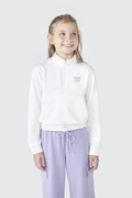 Blusão Gola Alta com Zíper Enjoy Life Off White Hering - Feminina
