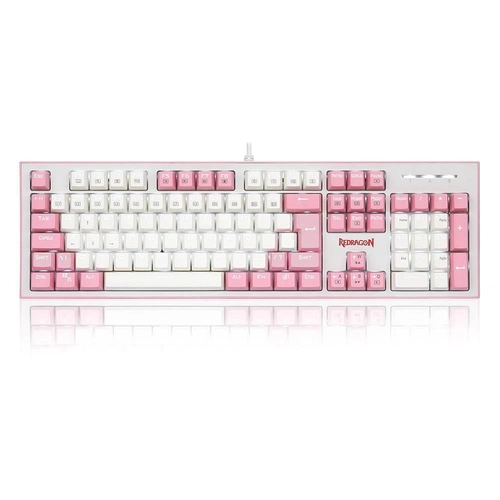 Teclado Mecânico Gamer Redragon Hades LED Branco Switch Blue - K623-WP-BLUE