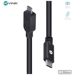Cabo Usb-c Tipo-c Para Micro Usb-b 2.0 Vinik 1,5 Metros - C20mua-15