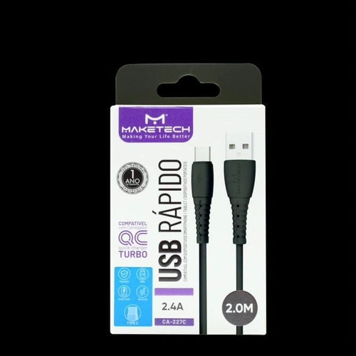 CABO USB MOD. CA-227C 2M PRETO MAKETECH