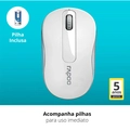 Mouse Sem Fio 1000dpi  Rapoo RA008 Branco