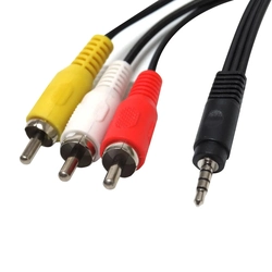 Cabo de Vídeo P2 para 3 RCA AV MD9 2m