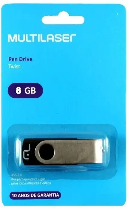 PEN DRIVE 8GB TWIST PD587 MULTILASER