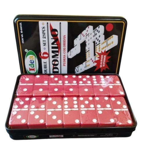 Domino 11mm - 28pçs  6652M - Pedras Coloridas - Lata