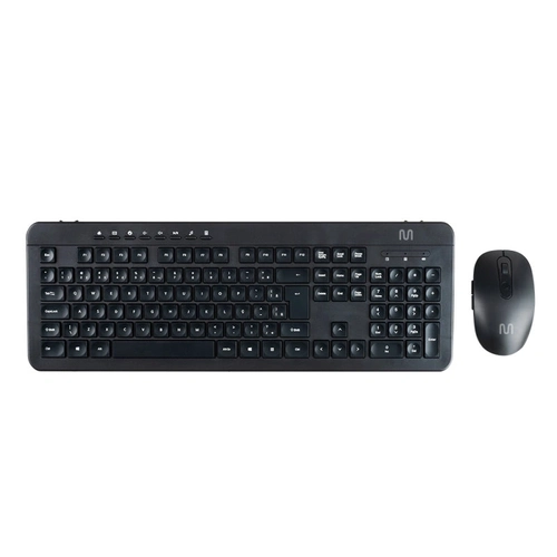 Kit Teclado e Mouse Sem Fio Recarregável Usb 1600dpi Preto - Tc250