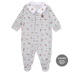 Macacão Manga Longa com Gola Bipartida Suedine Masculino – Amigos da Floresta