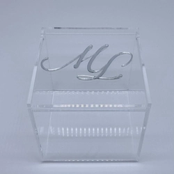 Caixa Cubo - Logo alto relevo inicial ou desenho