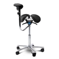 Cadeira Mocho Ergonômico Exclusiva 360° Graus Com Apoio e Suporte Preta