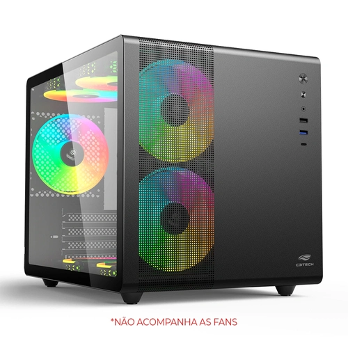 Gabinete Aquarius, MT-G710BK, Sem Fonte, C3Tech Gaming
