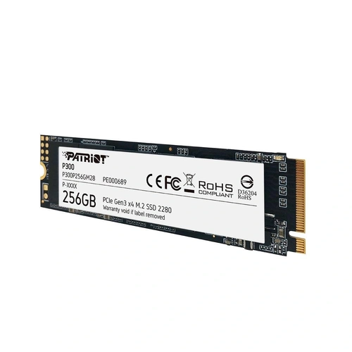 SSD Patriot P300, 256GB, M.2 NVMe 1.3, Leituras: 1700MB/s e Gravações: 1100MB/s - P300P256GM28