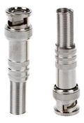 Kit 10 Peças Conector Bnc Com Mola/parafuso Plug Cftv