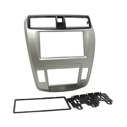 Moldura Fiamon 2 Din Honda City 08/ 14 Prata Ar Digital