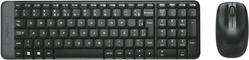 Kit Teclado Mouse S/ Fio Preto Mk220 Logitech