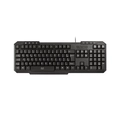 Teclado Com Fio Tm100 Design Slim 8 Teclas Multimidia Cabo de 130cm Resistente Agua Conexao Usb Preto Tc206