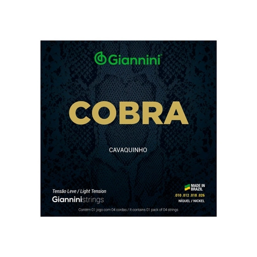 Encordoamento para Cavaquinho Aço Tensão Leve Série Cobra Gescl