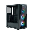 Gabinete Cooler Master Cmp 520 Atx Lateral Em Vidro Temperado 3 Fans Argb Preto    Cp520-kgnn-s00