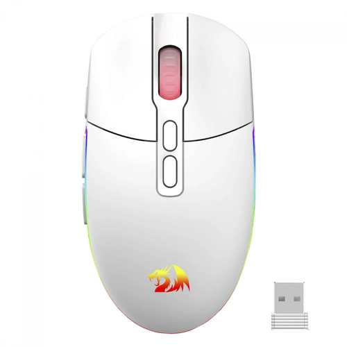 Mouse Gamer Redragon Invader Pro Branco - M719W-RGB-PRO