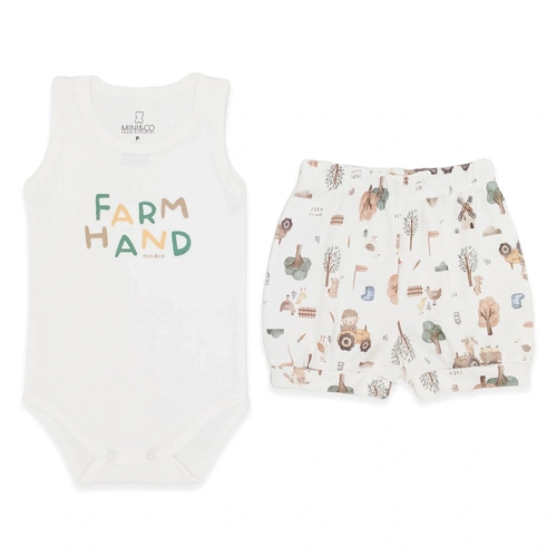 Conjunto Body Regata e Shorts Barra Virada Masculino – Fazendinha