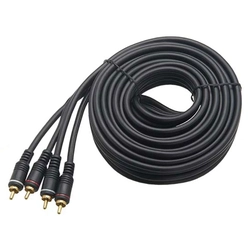 Cabo De Audio Nwt 2rca e 2rca 5,00m 180+180 4mm Preto
