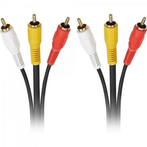 Cabo 3 Rca Macho x 3 Rca Macho Storm Com Coaxial 1,8m Cbrc0020 Preto Storm - Pct / 10