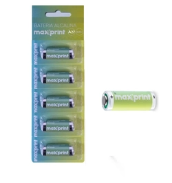 Bateria Alcalina 27A - Maxprint 12V. cartela com 5 unidades.