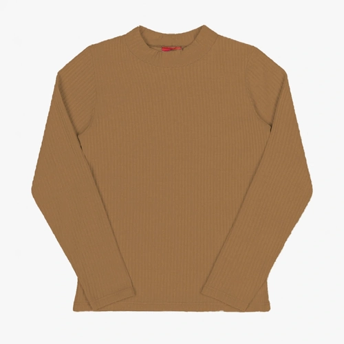 Blusinha Manga Longa Malha Canelada Romitex - Feminina