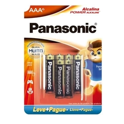 Pilha Alcalina AAA Panasonic Com 6 Lr03xab/6b192