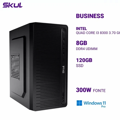 Computador Business B300 Quad Core I3 8300 3.70 Ghz Mem 8gb Ddr4 Ssd 120gb Fonte 300w Pfc Ativo Windows 11 Pro