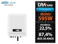Kit Energia Solar 600Kwh - 4,76KWp com 8 Painéis DAH 595W e Inversor GOODWE, Minitrilho