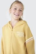 Jaqueta Moletom com Capuz Amarela Hering - Feminina