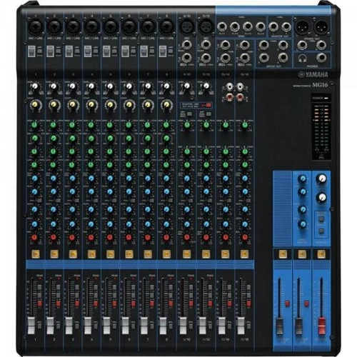 Mesa De Som Yamaha Mg16 Analógica 16 Canais Bivolt Preta