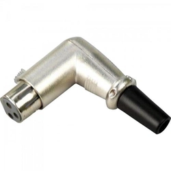 Conector Cannon Xlr 90º Fêmea Jccn0012 Níquel Storm - Pct / 10