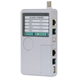 Testador de Cabos 4 Em 1 Usb, Rj45, Rj11, Rj12 e Bnc Wh-3468