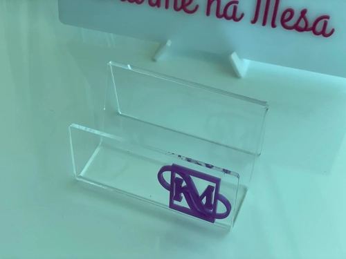 Porta cartao - Logo alto relevo inicial ou desenho