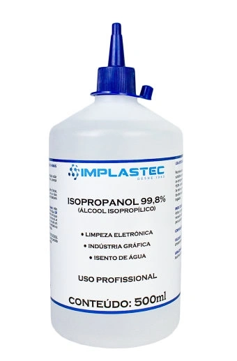 Álcool Isopropílico 500ml Com Bico Aplicador
