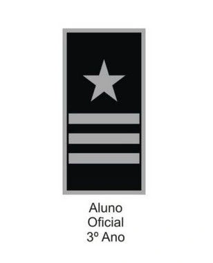 Divisa de Gola Aluno Oficial 3° Ano (Emborrachado) PM