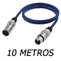 CABO MICROFONE PLAYER XLR(F) X XLR(M) 10M AZUL