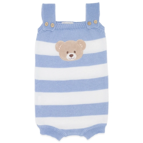 Body Banho de Sol Trançado Tricot - Azul Masculino