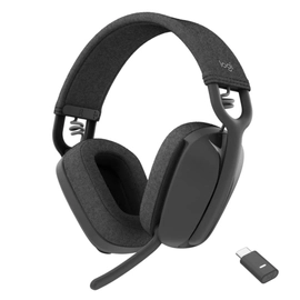 Headset Logitech Zone Vibe Wireless Bluetooth 5.2 Grafite - 981-001156