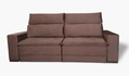 Estofado Retrátil e Reclinável Safira 2,60mt - Suede Marrom