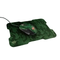 Kit Gamer Mouse + Mousepad Trust GXT 781 Rixa T23611 LED Verde Camo 1,8m de Cabo