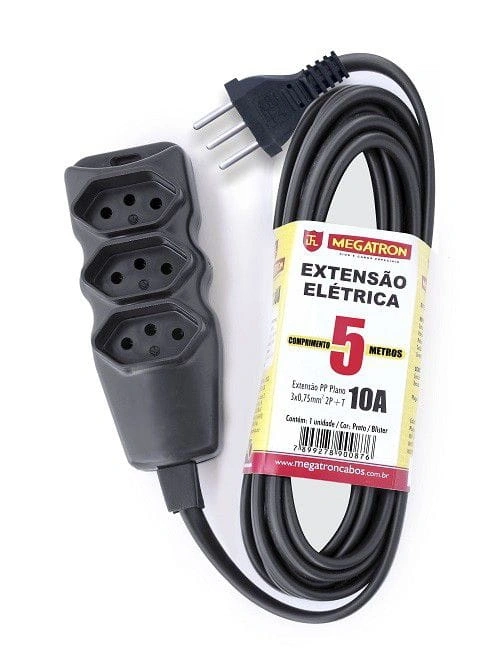 EXTENSAO ELETRICA 2P 5M MEGATRON