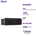 Computador B500 Hexa Core I5 9400F 2.90Ghz Mem 16Gb Ddr4 Hd 2Tb Rx 550 4Gb Fonte 500W 80 Plus White Linux Ubuntu