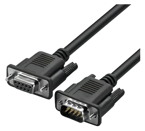 Cabo Serial Rs232, Db9, Macho X Fêmea, De 1,50 Metros, Cor Preto