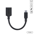Adaptador OTG Micro USB Macho x USB Fêmea Pcyes Preto - Pamup15