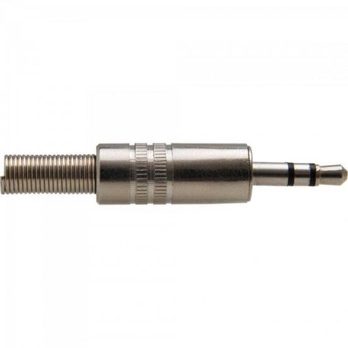 Plug P2 Estéreo De Metal Com Mola Pgpd0004 Níquel Storm - Pct / 50
