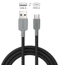 Cabo Usb a 2.0  Macho P/ Usb Tipo-c - Conec. Cinza - P/ Ps5 - 3m - Nylon - Cbpy03c
