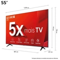 Smart TV LG 55 UHD 4K, 3 HDMI, 2 USB, Bluetooth, Wi-Fi, ThinQ AI, Alexa - 55UT8050PSA
