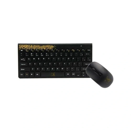KIT TECLADO/MOUSE SEM FIO FREESTYLE SERIES AMARELA