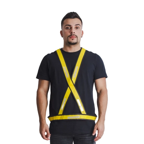 colete tipo x amarelo